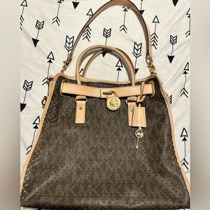 Micheal Kors Perforated Hamilton Bag